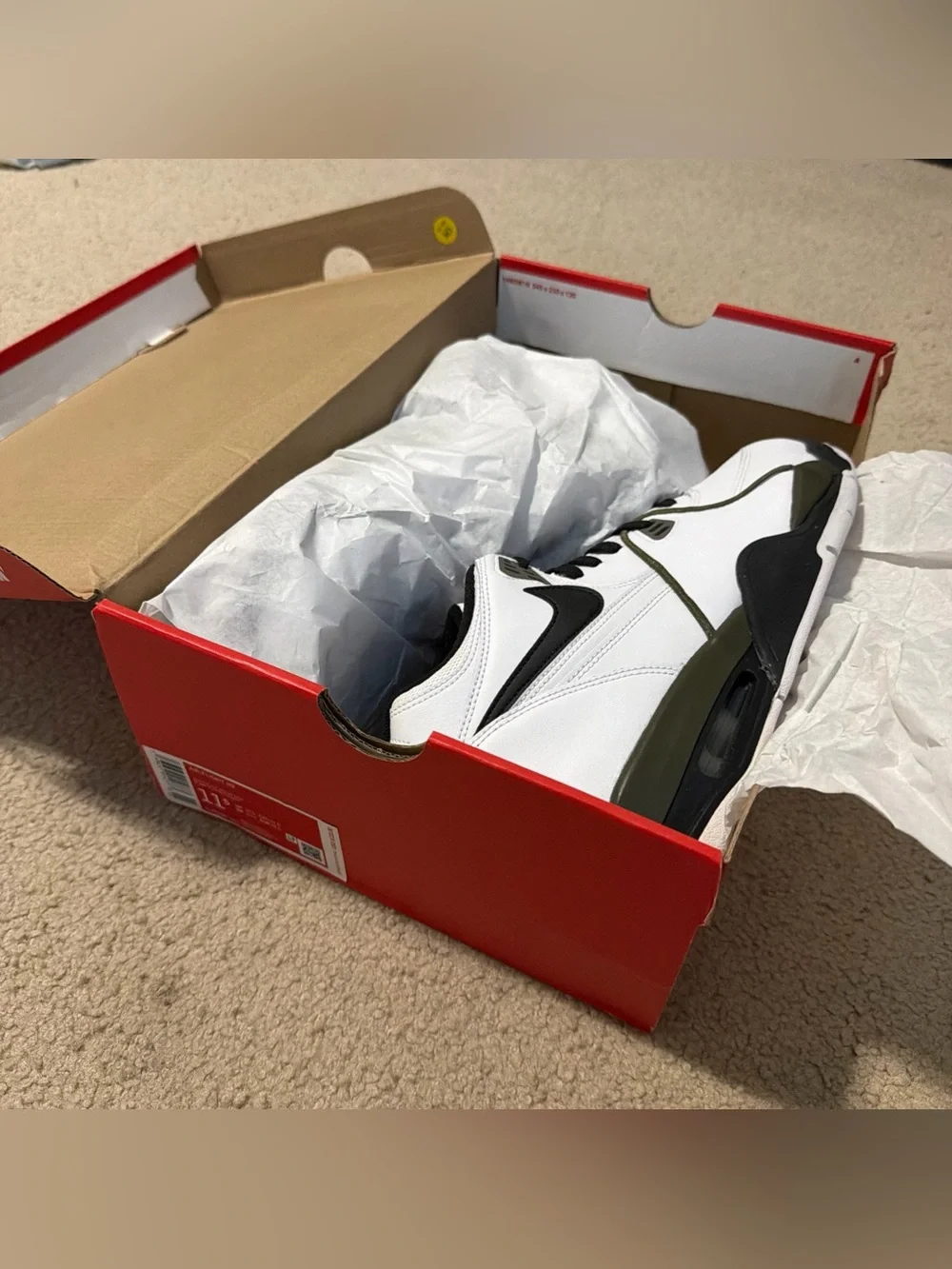 NIKE Men’s Size 11.5 AIR FLIGHT 89  Shoes Sneakers Olive Green CJ5390-101 NEW Nike Air Flight 89 Olive for Sale | Authenticity Guaranteed  main image 4